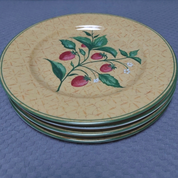 4 - Philippe Deshoulierres Kensington Fruit Porcelain Canape/Salad Plate Set V&A - Picture 2 of 7
